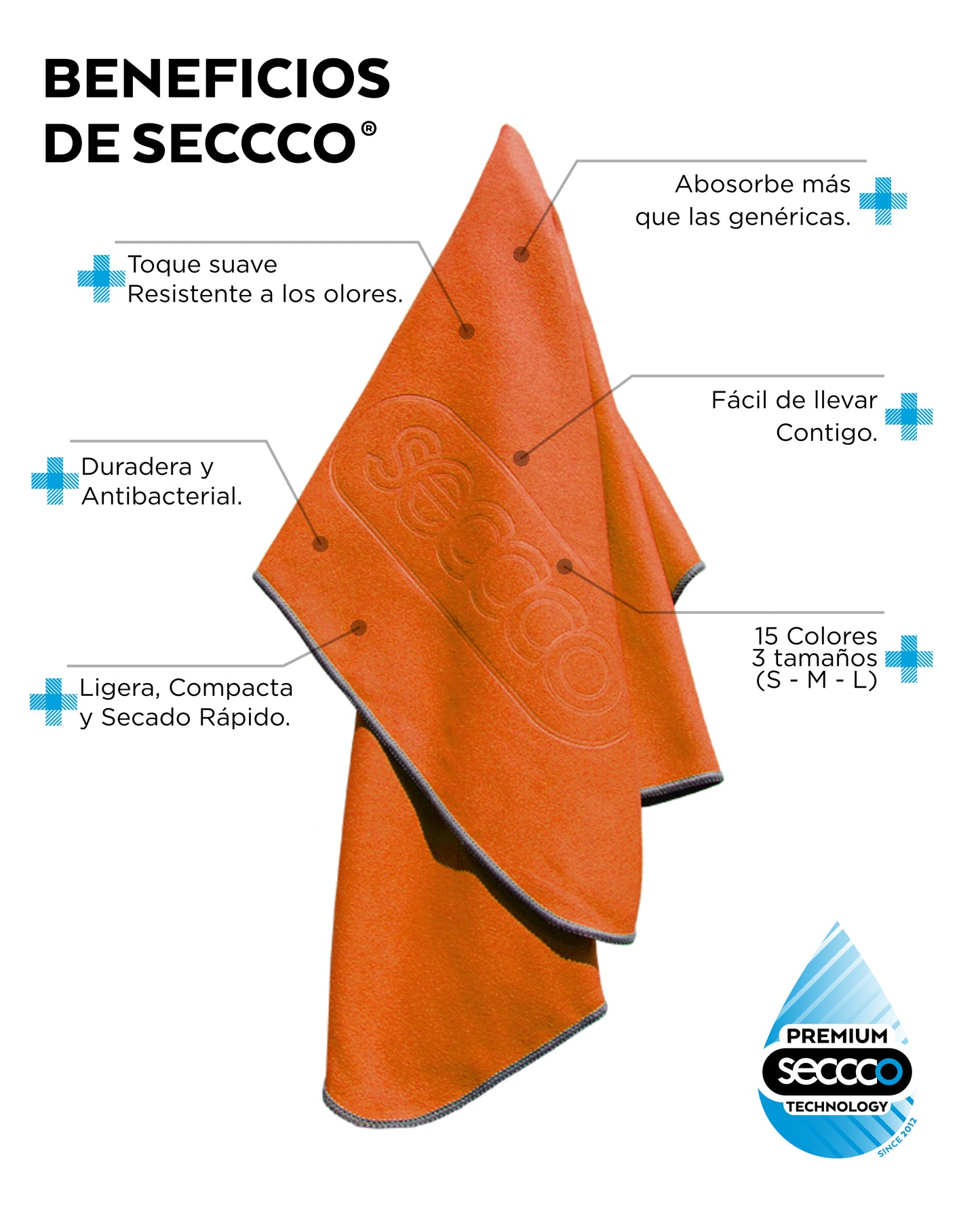 SECCCO The Super Towel - SALMON LIGHT